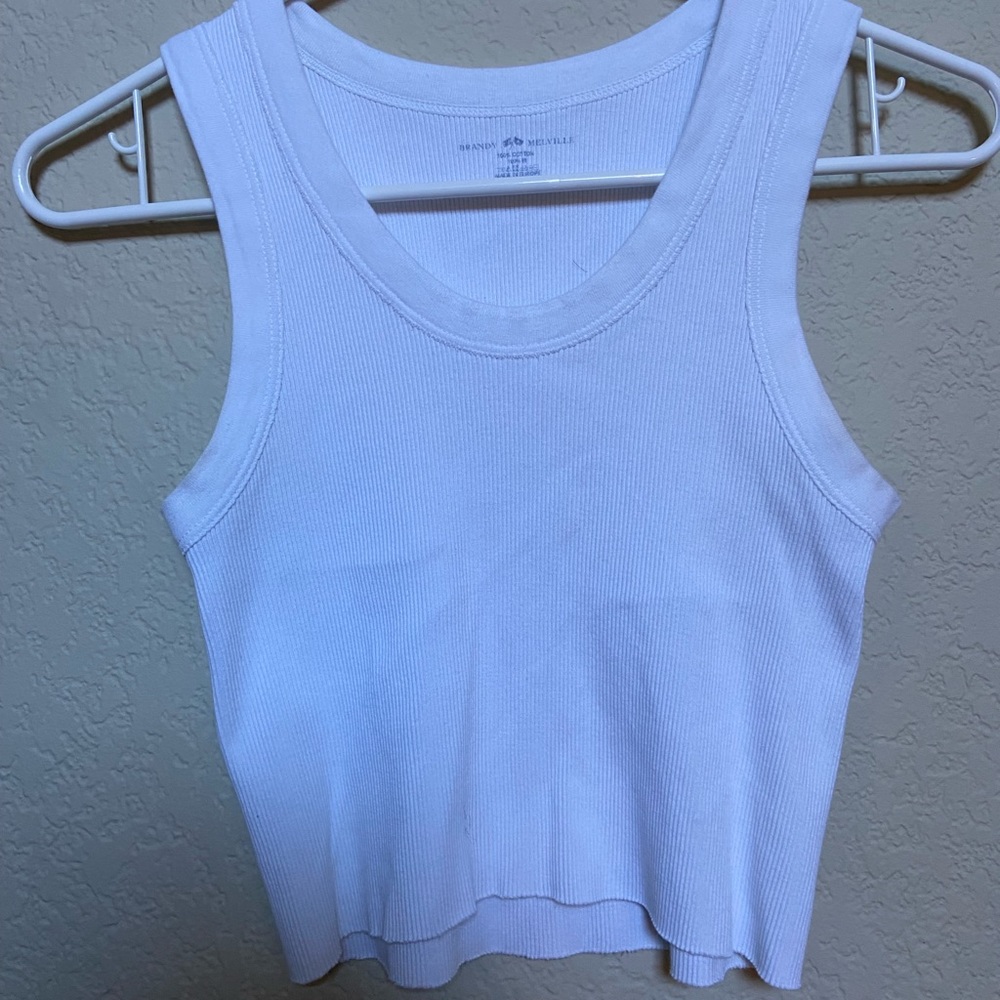 brandy melville white tank top